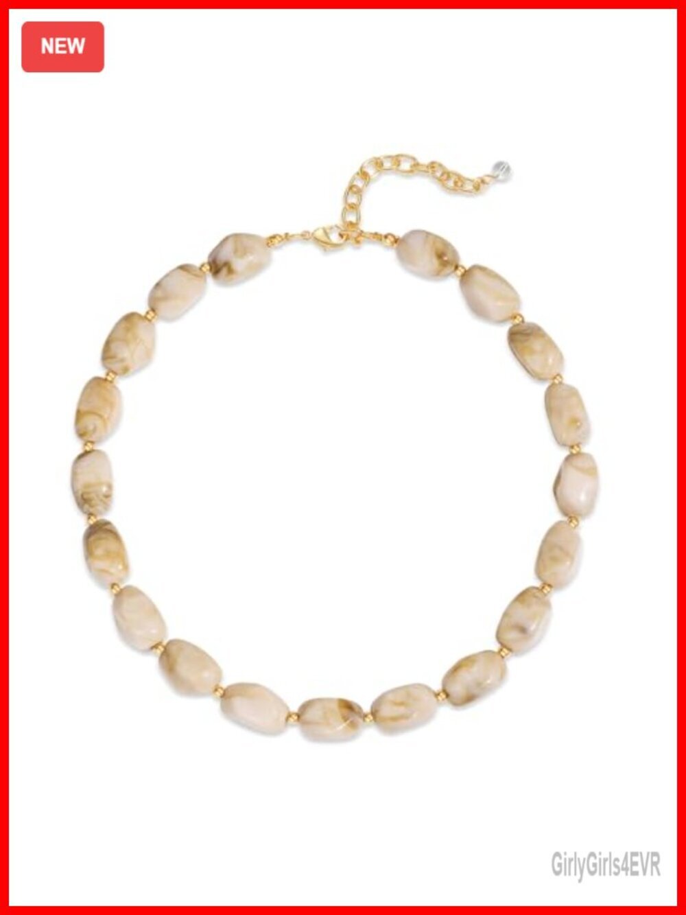 Chunky Beaded Necklace - Handmade Resin Statement Jewelry for Women